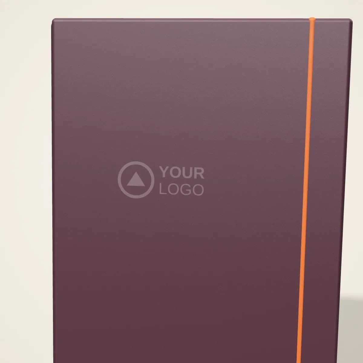 Close-up of the logo branding on the A5 Weekly Planner Diary with Hard Cover