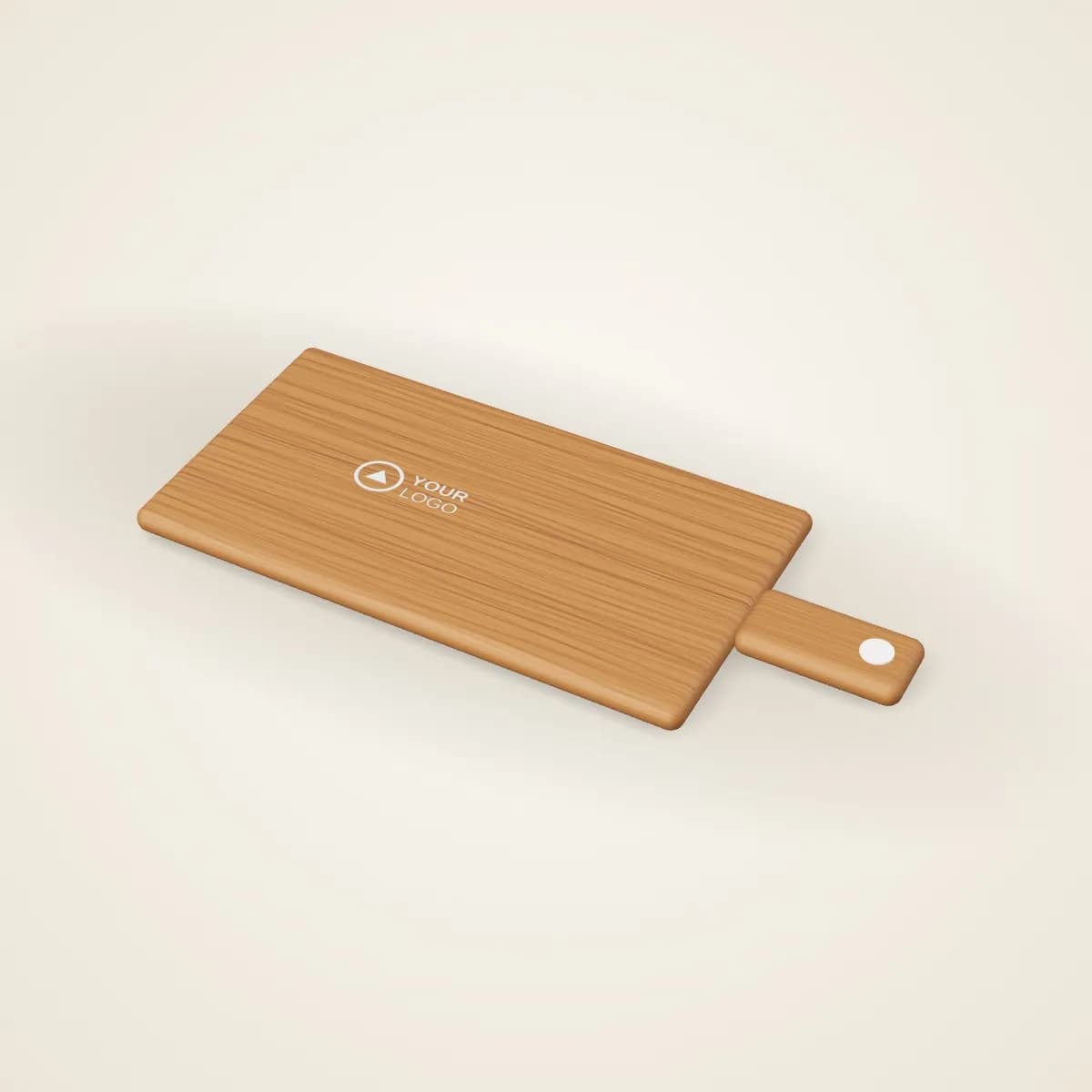 Acacia Wood Serving Board with Handle with a custom logo