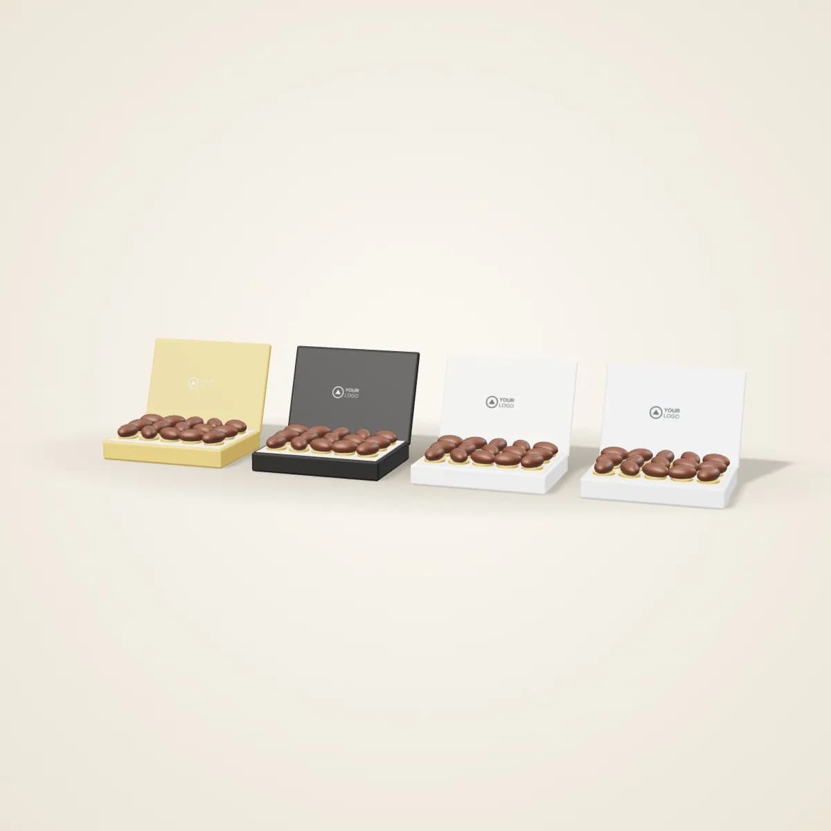 Acrylic Dates Box with Clear Lid in a range of colours