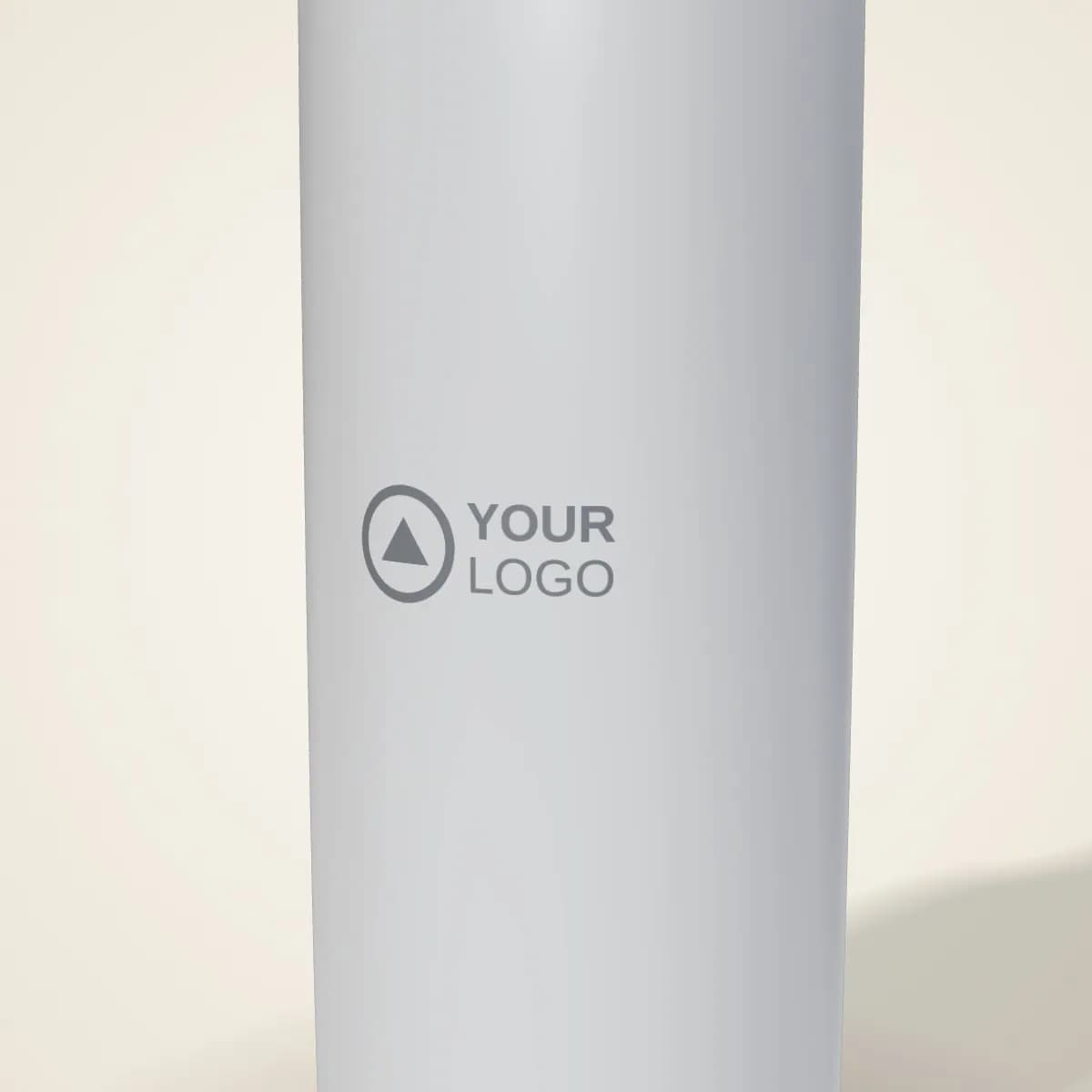 Close-up of the logo branding on the Aluminium Water Bottle with Carabiner 600 ml