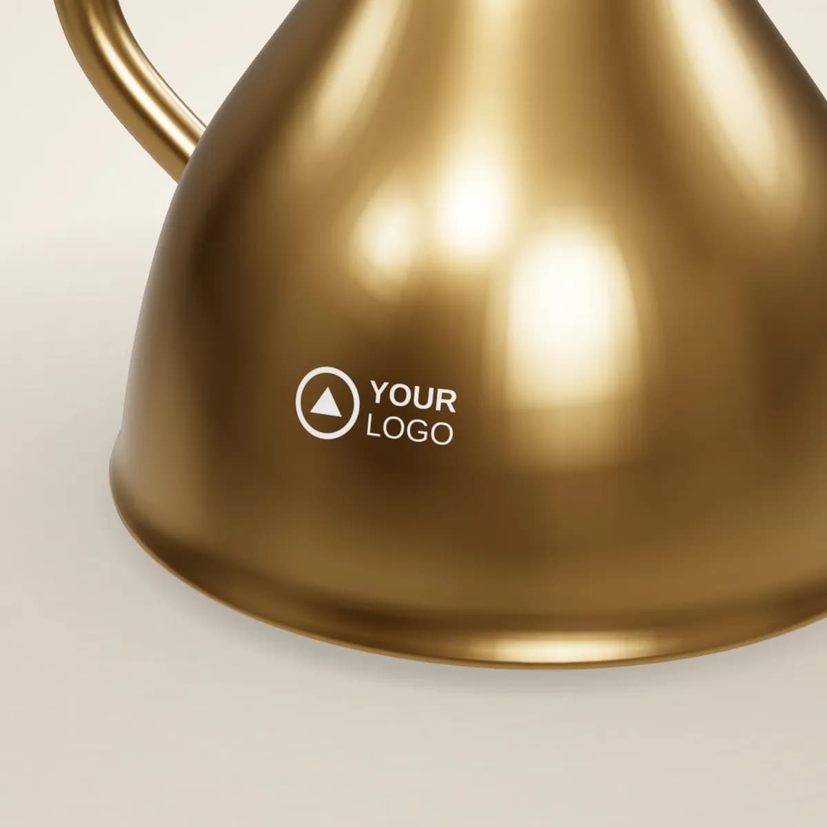 Close-up of the logo branding on the Arabic Coffee Flask and Cups Gift Set