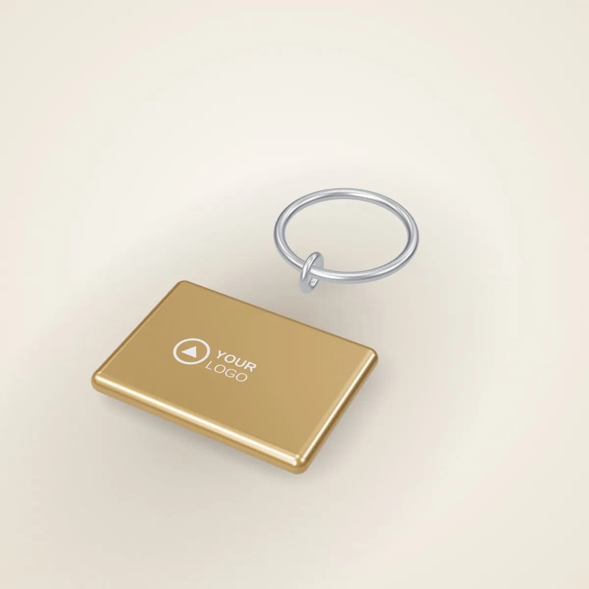 Bamboo Measuring Tape Keychain 1 m with a custom logo