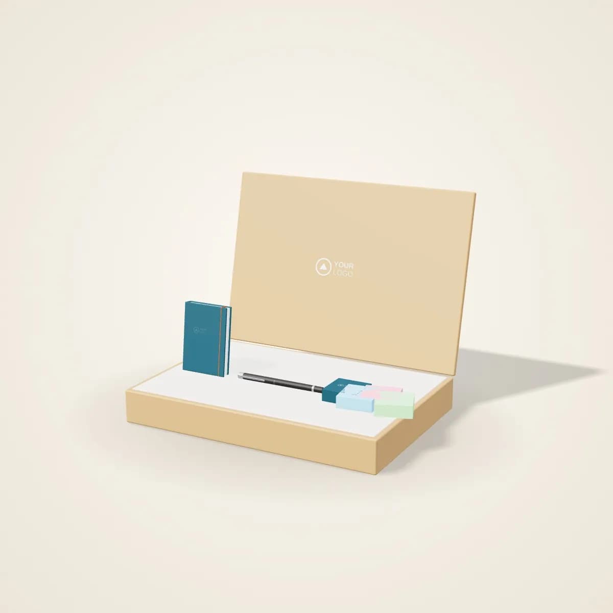 Budget Welcome Pack in Kraft Box with a custom logo