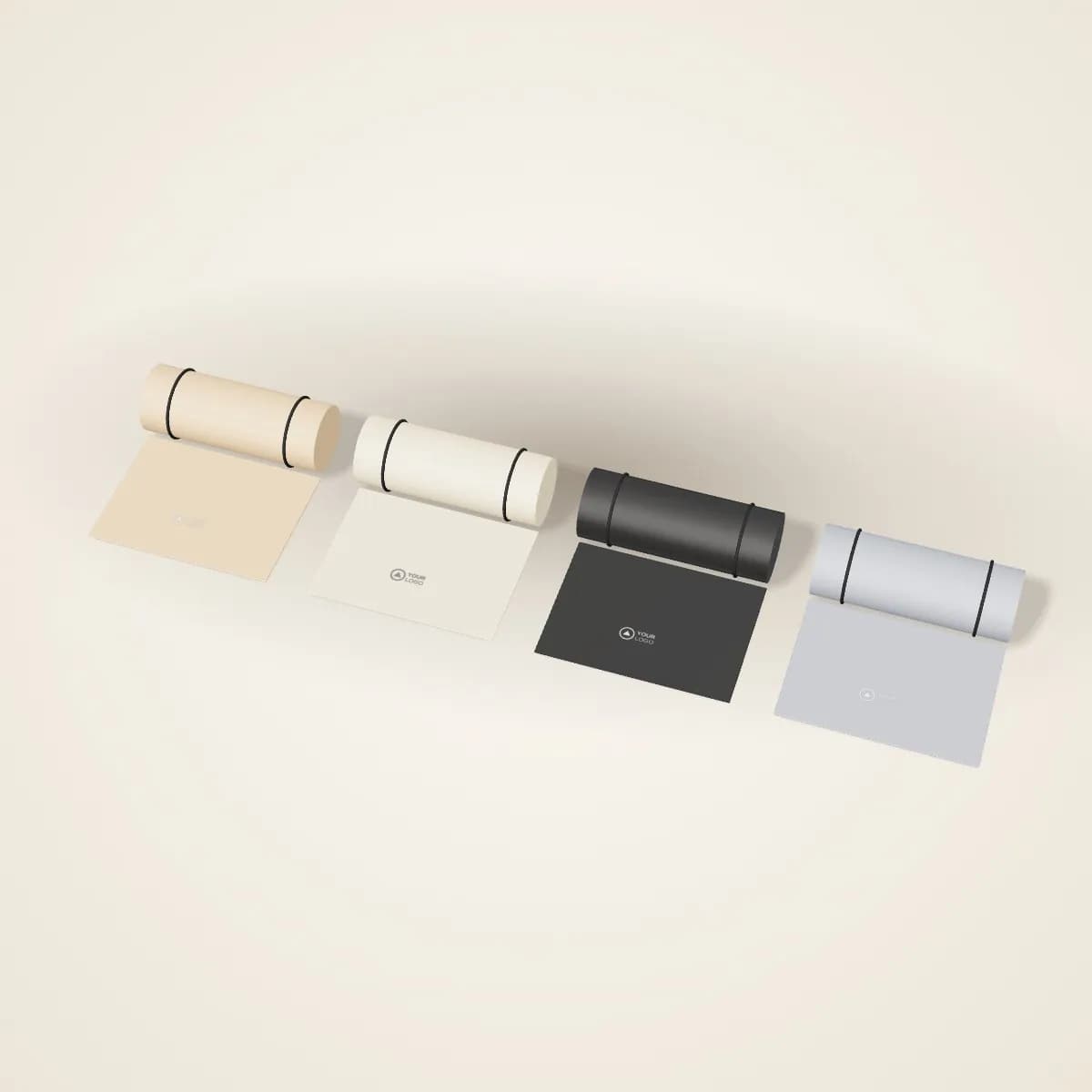 Cork and TPE Yoga Mat with Engraved Logo in a range of colours