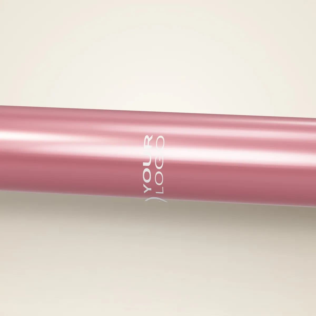 Close-up of the logo branding on the Crystal-Top Metal Ballpoint Pen