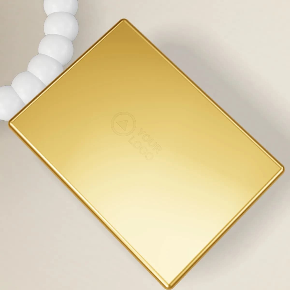 Close-up of the logo branding on the Digital Tasbih Counter Ring