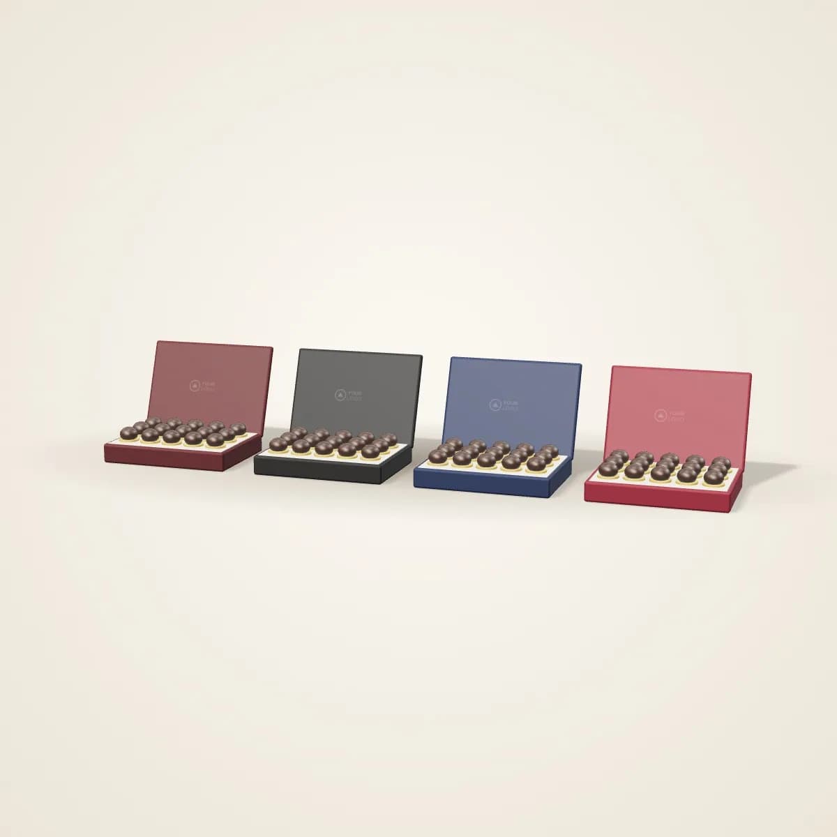 Filled Dates and Chocolate Gift Box in a range of colours