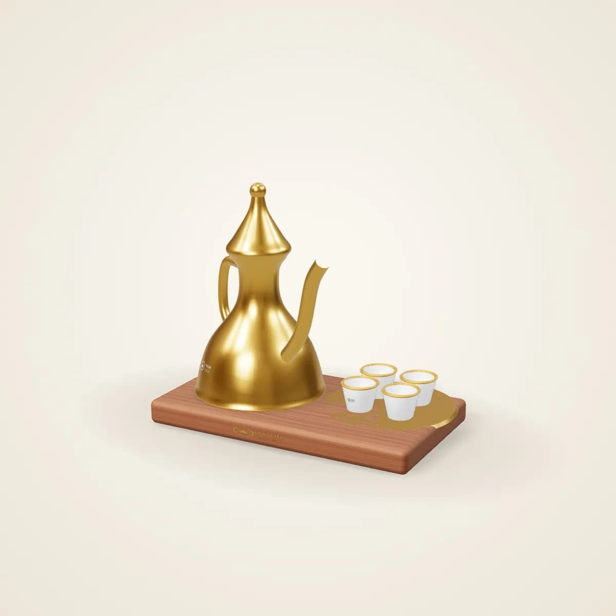 Folding Wooden Quran Stand (Rehal) with a custom logo