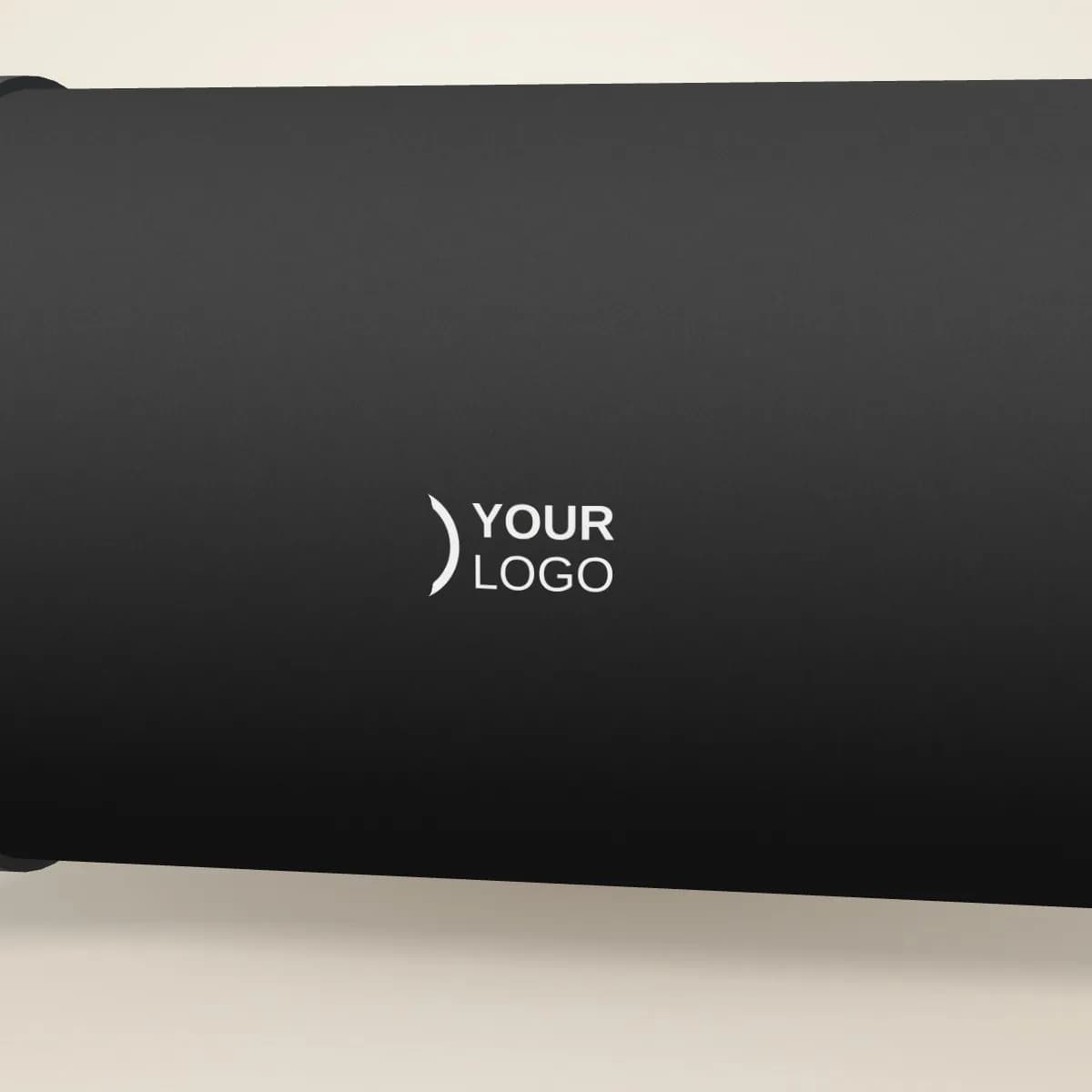 Close-up of the logo branding on the Karaoke Bluetooth Speaker with Wireless Microphone