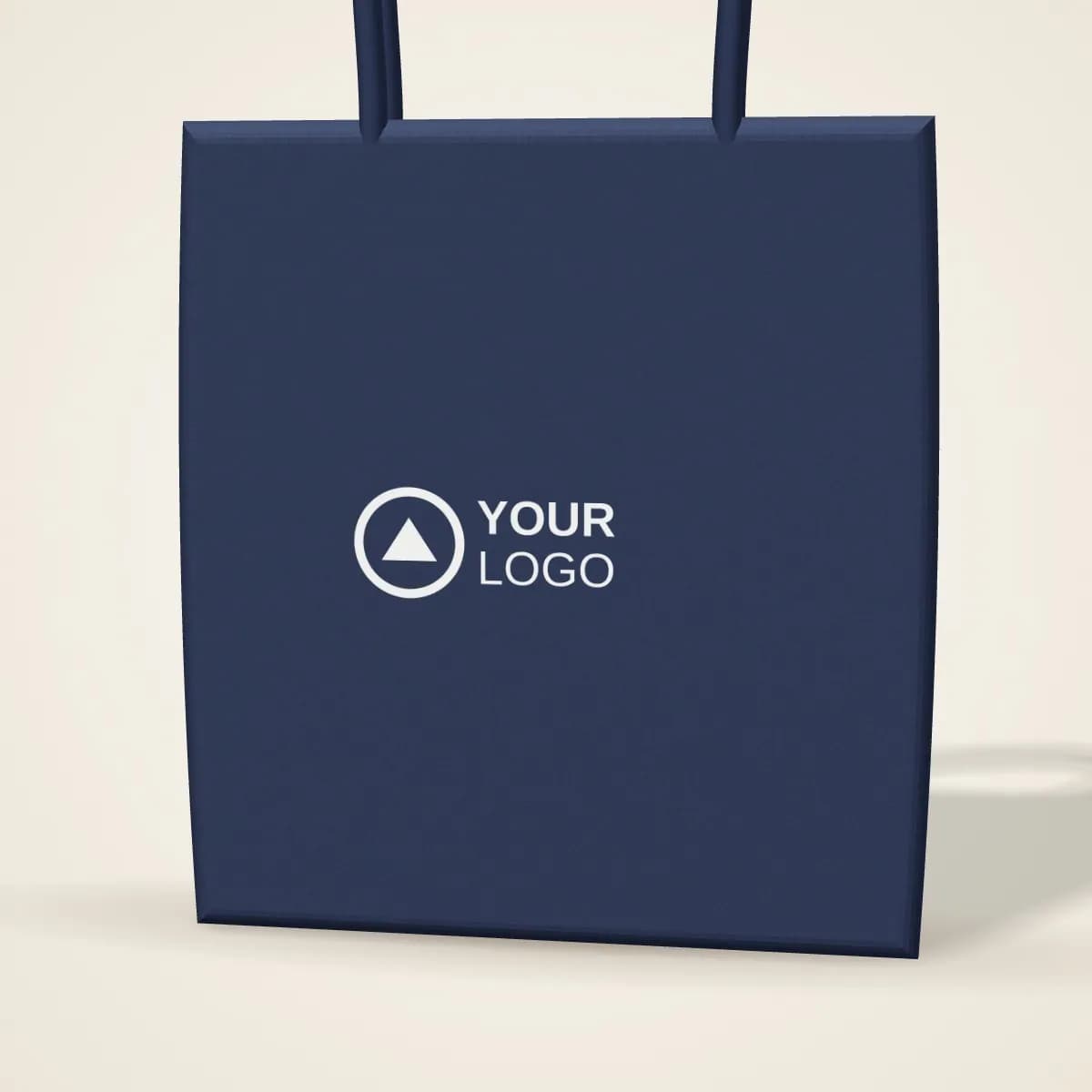 Close-up of the logo branding on the Large Mesh Beach Tote Bag