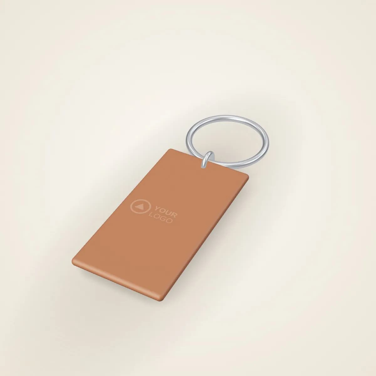 Leather Keychain with Debossed Logo with a custom logo