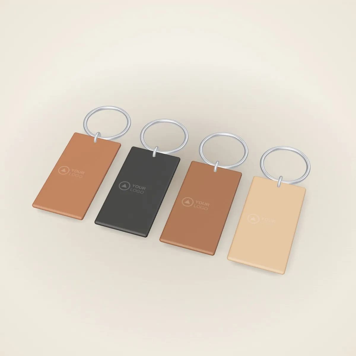 Leather Keychain with Debossed Logo in a range of colours