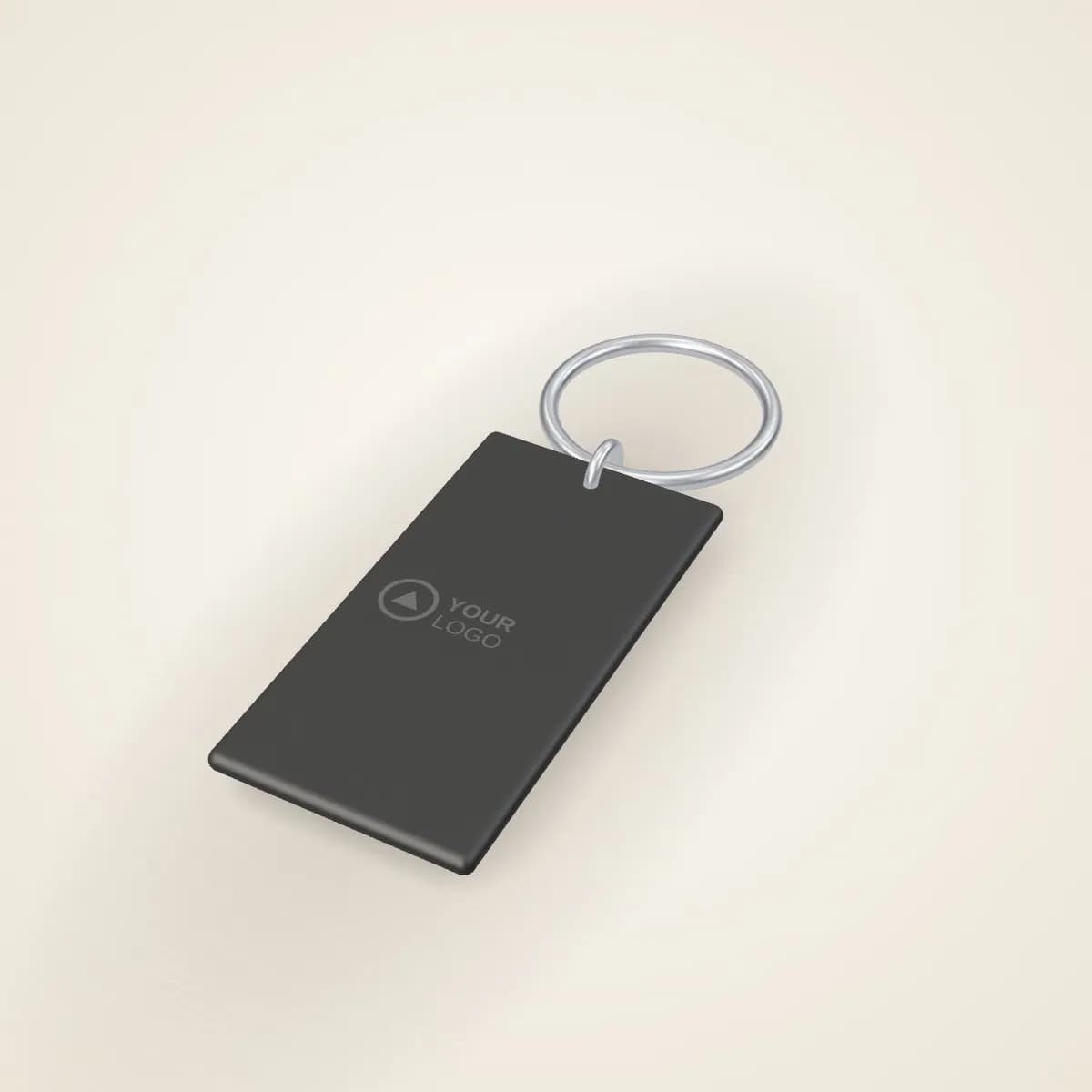Leather Key Ring with Tracker Holder with a custom logo