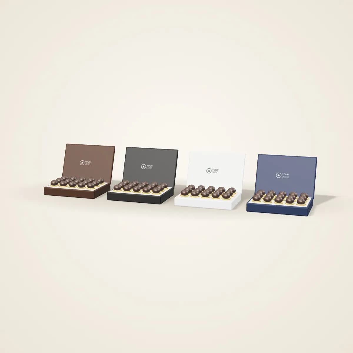 Logo Printed Chocolates Box of 16 in a range of colours
