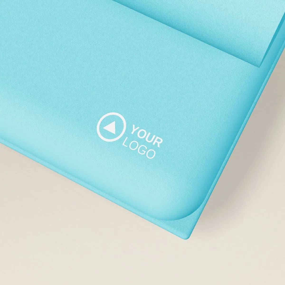 Close-up of the logo branding on the Microfibre Cooling Towel with Printed Logo