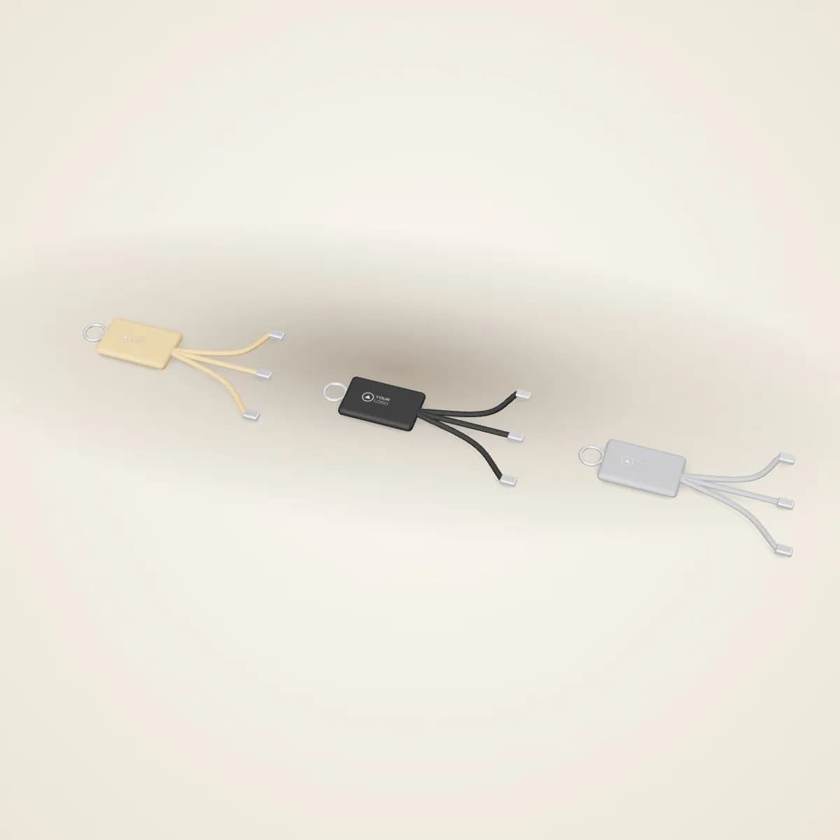 Multi-Charging Cable Set in Bamboo Case in a range of colours