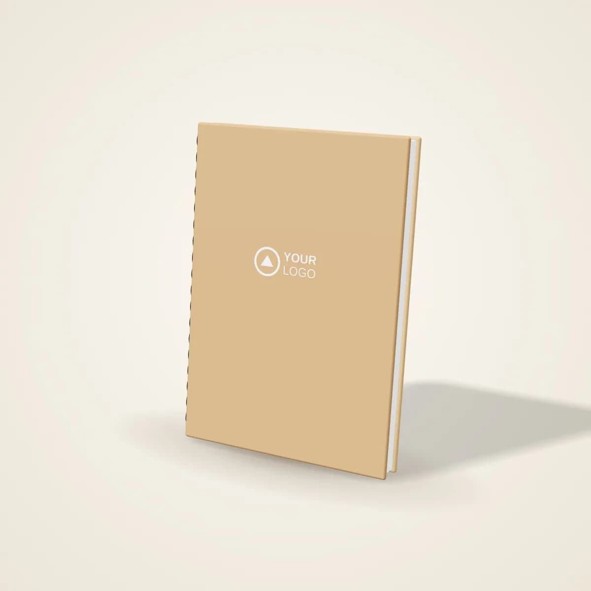 Recycled Kraft Spiral Notebook with Pen with a custom logo
