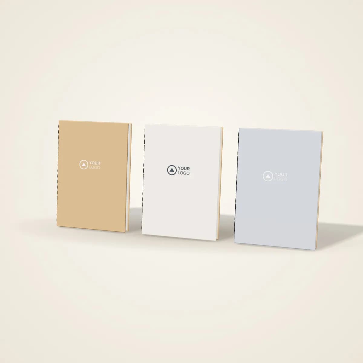 Recycled Kraft Spiral Notebook with Pen in a range of colours