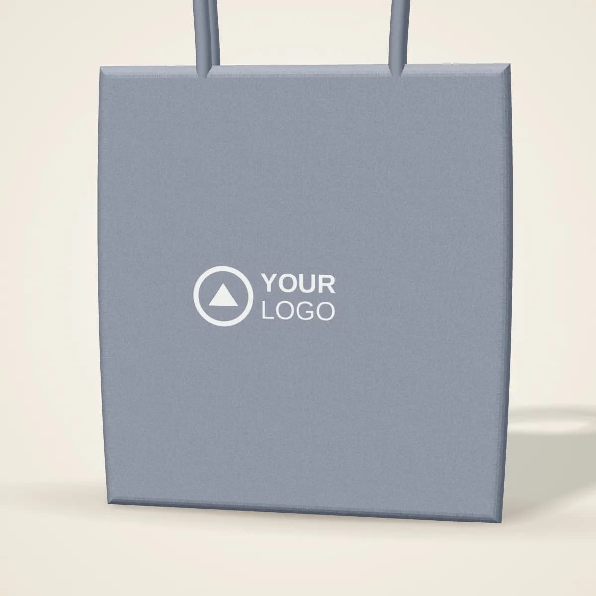 Close-up of the logo branding on the Recycled PET Felt Tote Bag