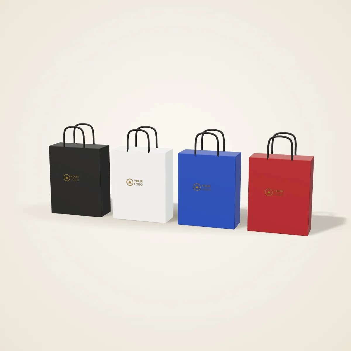 Rigid Board Gift Bag with Ribbon Closure in a range of colours