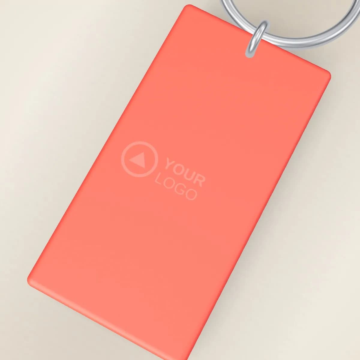 Close-up of the logo branding on the Silicone Luggage Tag with Custom Logo