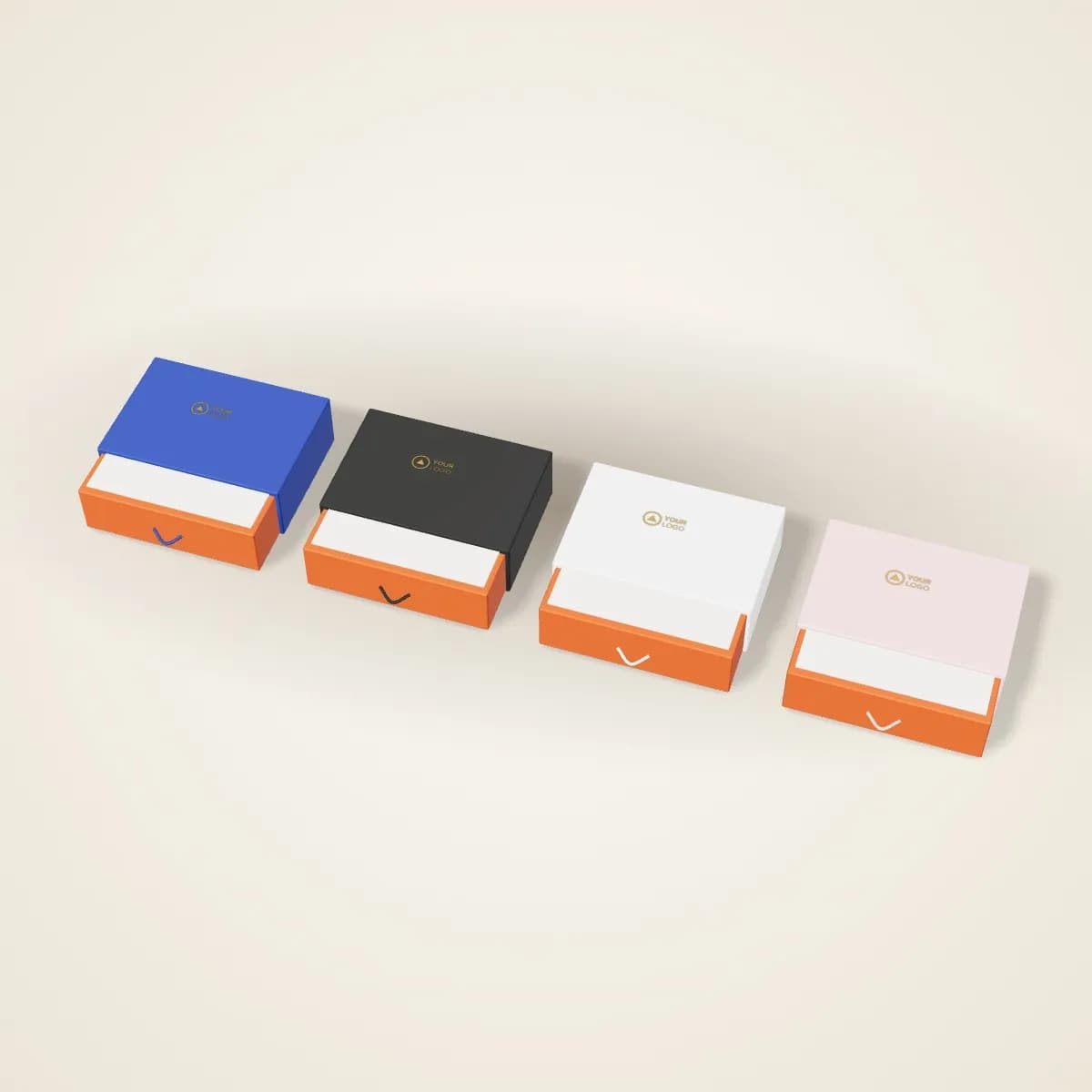 Sliding Drawer Gift Box with Ribbon Pull in a range of colours