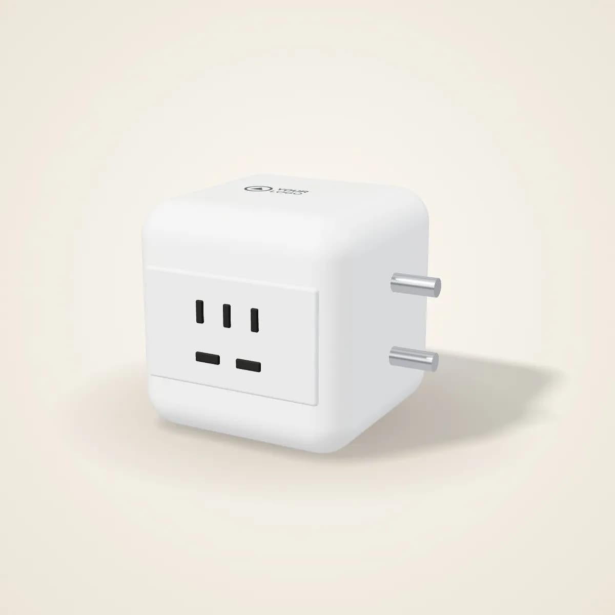 Universal Travel Adaptor with Dual USB with a custom logo