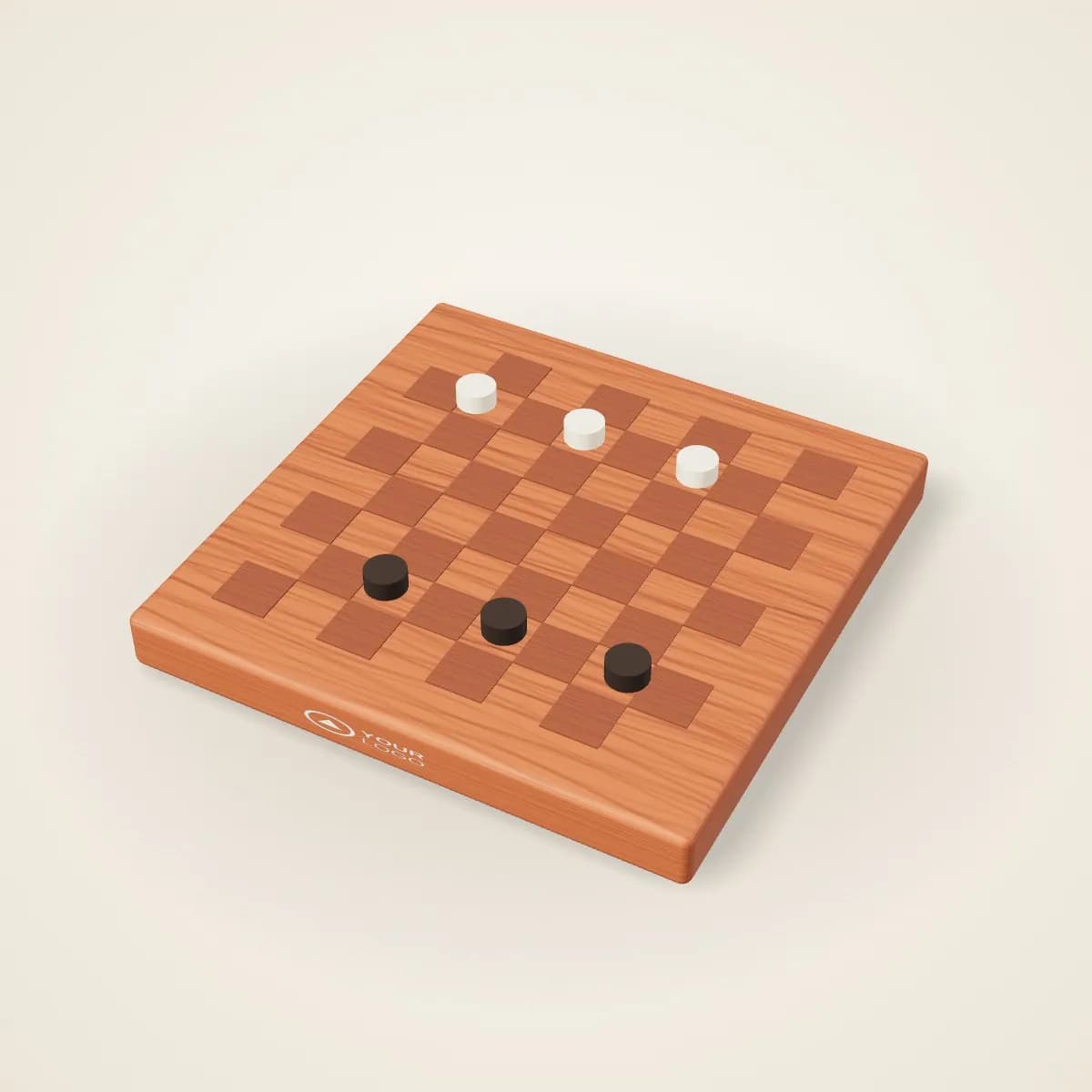 Wooden Board Game Set with Engraved Lid with a custom logo