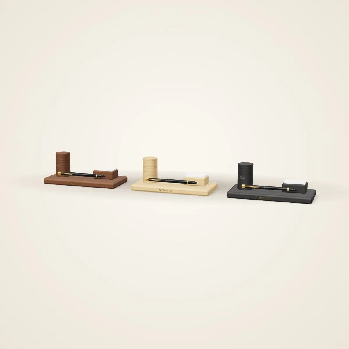 Wooden Perpetual Calendar Desk Set in a range of colours