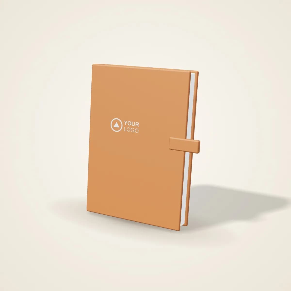 A6 Pocket Leather Notebook with Pen Loop with a custom logo